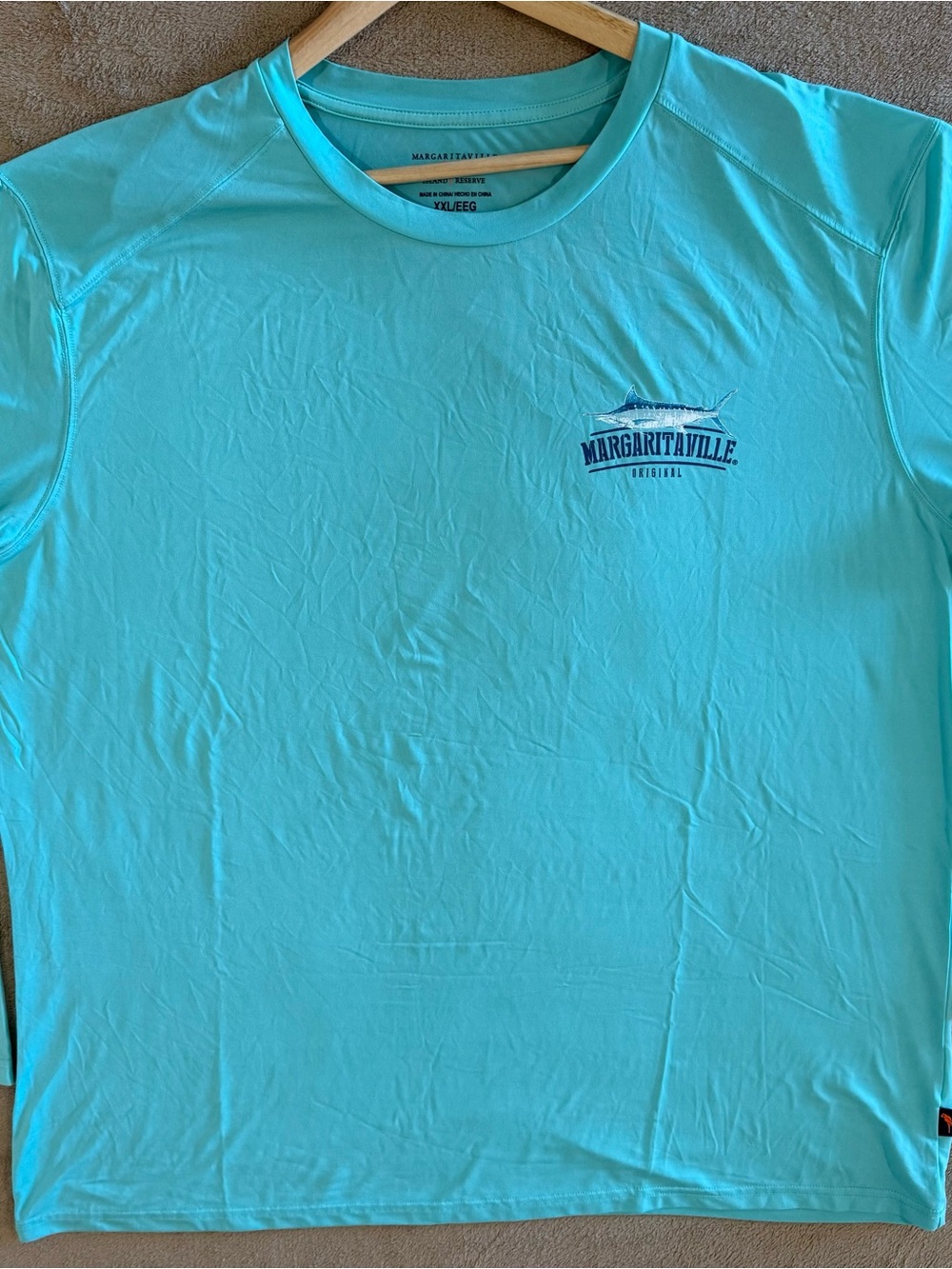 Margaritaville Turquoise Short-Sleeve Logo Tee